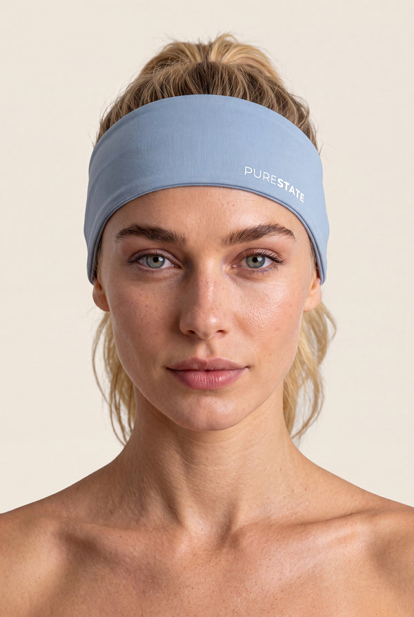 Wide Training Headband in Sky Blue