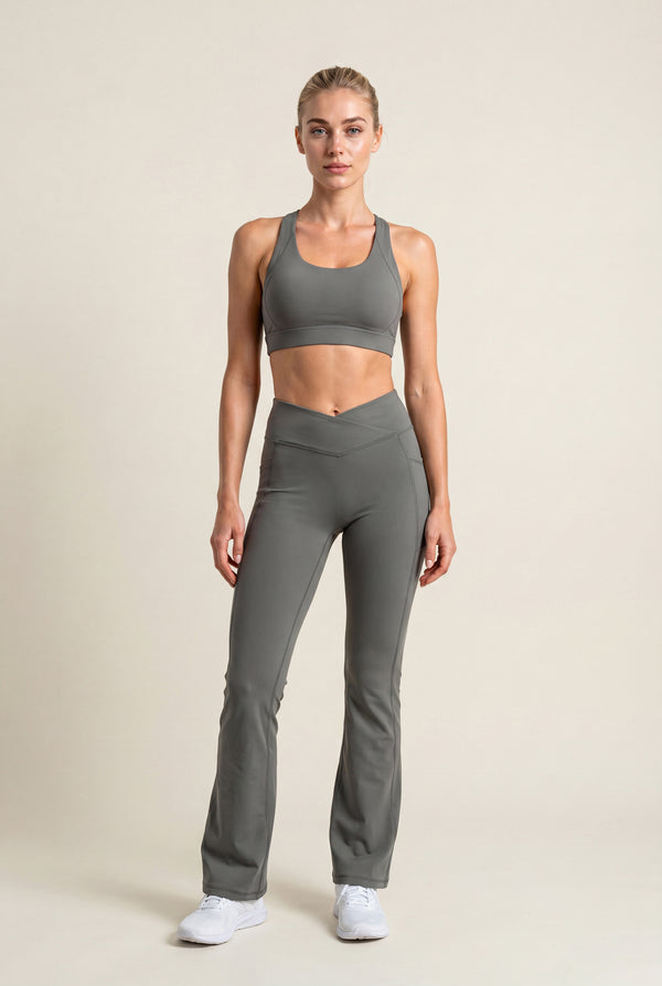 High-Rise Flare Leggings with Pockets