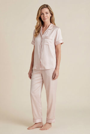 Short-Sleeve Pajama Set in Blush