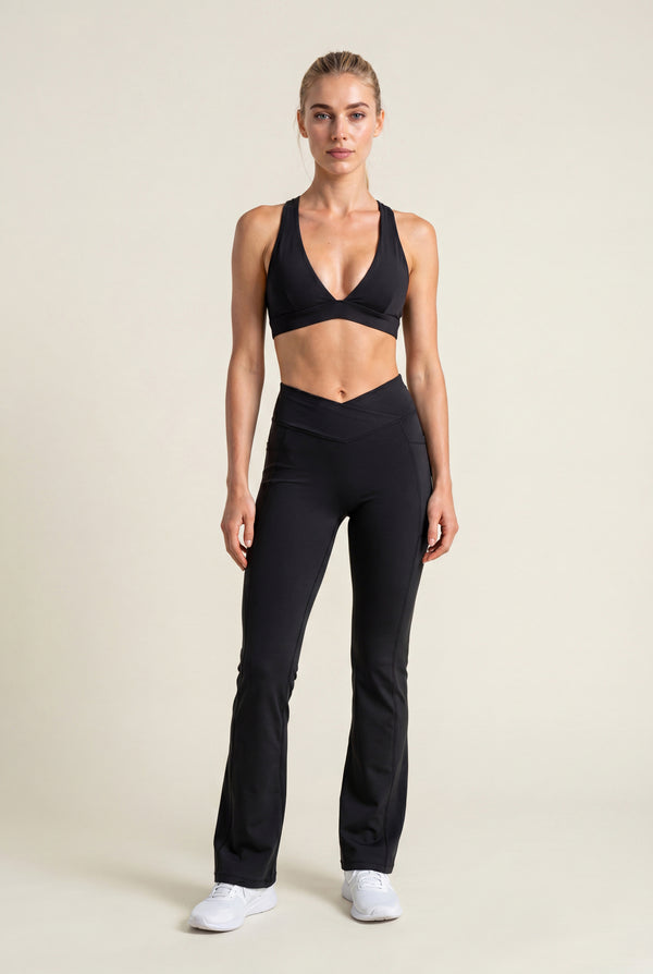 High-Rise Flare Leggings with Pockets
