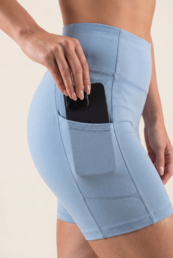 High-Rise Bike Shorts with Pockets