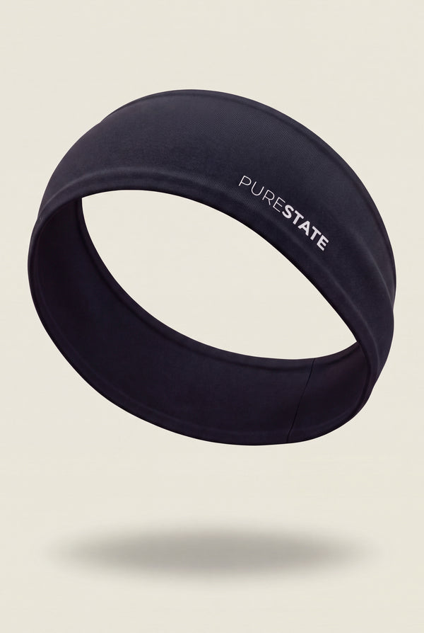 Wide Training Headband in Black