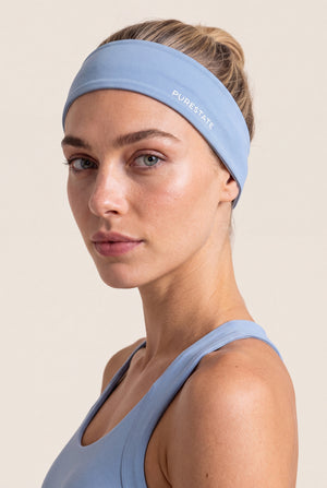 Wide Training Headband in Sky Blue