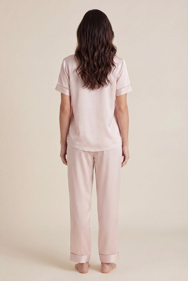 Short-Sleeve Pajama Set in Blush
