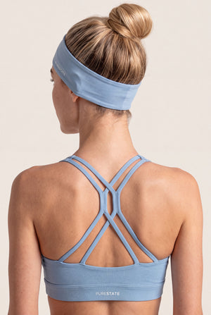 Wide Training Headband in Sky Blue