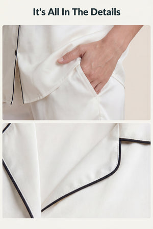 Short-Sleeve Pajama Set in White