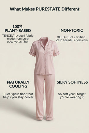 Short-Sleeve Pajama Set in Blush