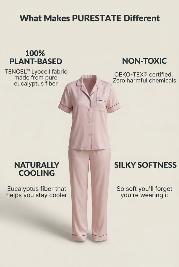 Short-Sleeve Pajama Set in Blush